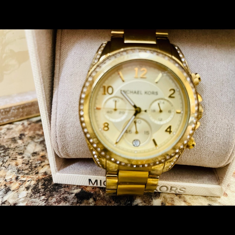 Women’s Gold Michael Kors Blair Chronograph Watch